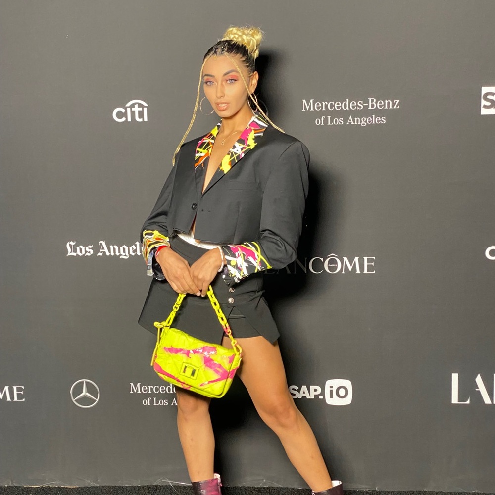Steve Madden Lime Green + Pink Purse